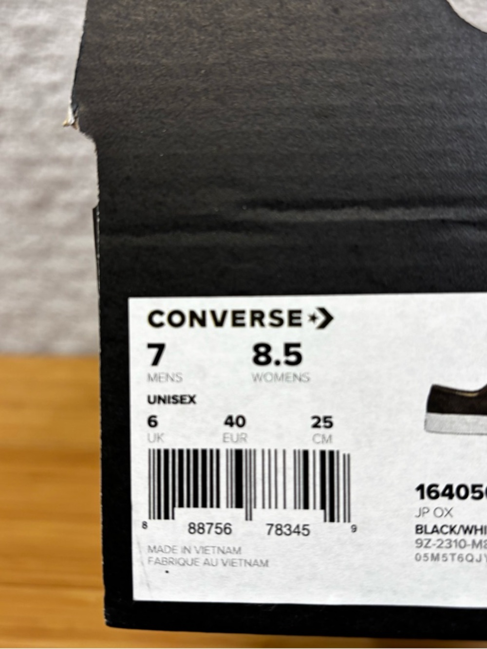 Converse Jack Purcell Canvas Low BLACK / WHITE (164056C) Mens Sz 7 Womans Sz 8.5 - Picture 7 of 7